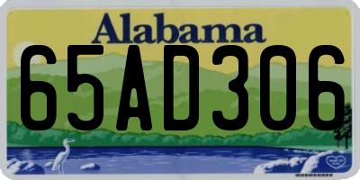 AL license plate 65AD306