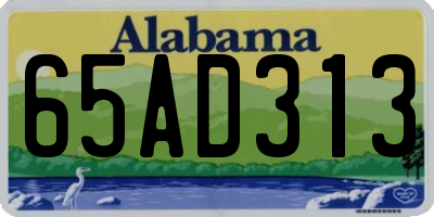 AL license plate 65AD313
