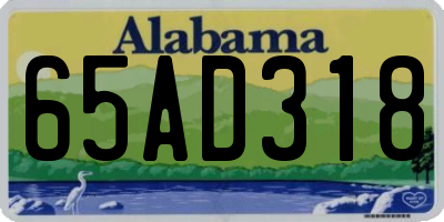 AL license plate 65AD318