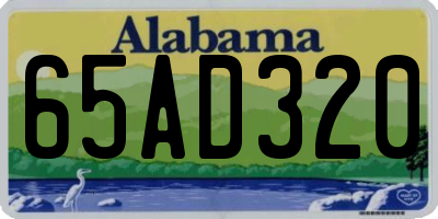 AL license plate 65AD320