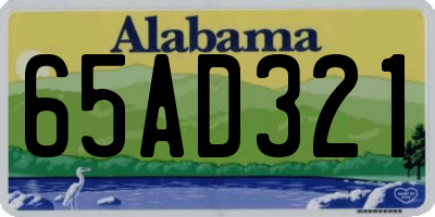 AL license plate 65AD321