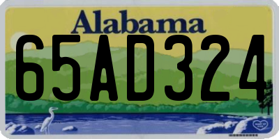 AL license plate 65AD324