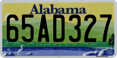 AL license plate 65AD327