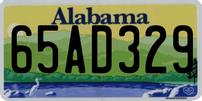 AL license plate 65AD329