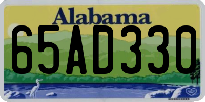 AL license plate 65AD330