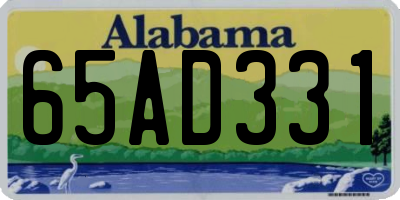 AL license plate 65AD331