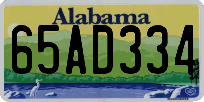 AL license plate 65AD334