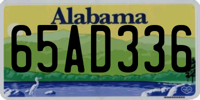 AL license plate 65AD336