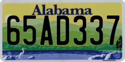 AL license plate 65AD337