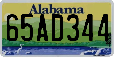 AL license plate 65AD344
