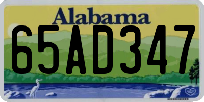 AL license plate 65AD347