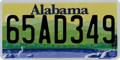 AL license plate 65AD349