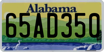 AL license plate 65AD350