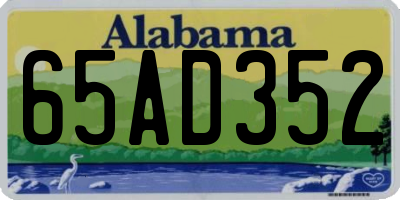 AL license plate 65AD352