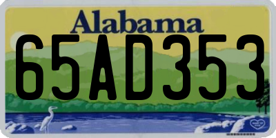 AL license plate 65AD353