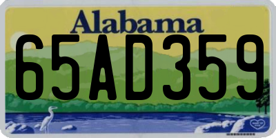 AL license plate 65AD359