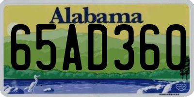 AL license plate 65AD360