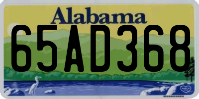 AL license plate 65AD368