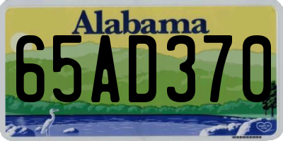 AL license plate 65AD370