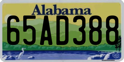 AL license plate 65AD388