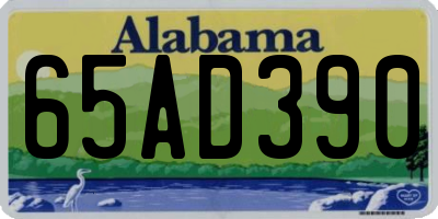 AL license plate 65AD390