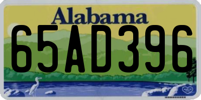 AL license plate 65AD396