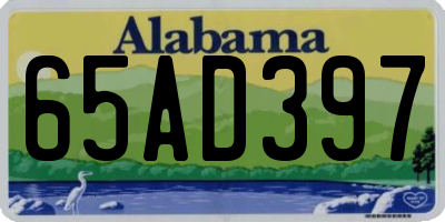 AL license plate 65AD397