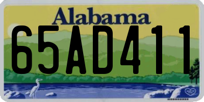 AL license plate 65AD411