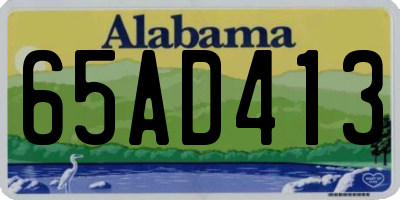 AL license plate 65AD413