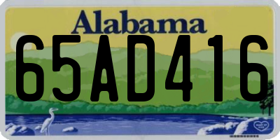 AL license plate 65AD416