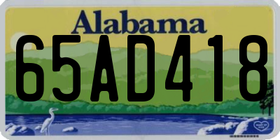 AL license plate 65AD418