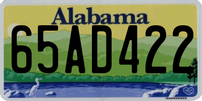 AL license plate 65AD422