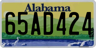 AL license plate 65AD424