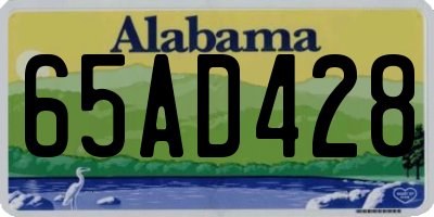 AL license plate 65AD428
