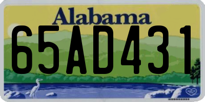 AL license plate 65AD431