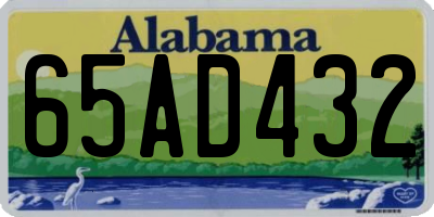 AL license plate 65AD432