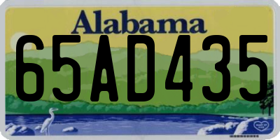 AL license plate 65AD435