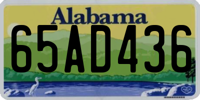 AL license plate 65AD436