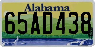 AL license plate 65AD438