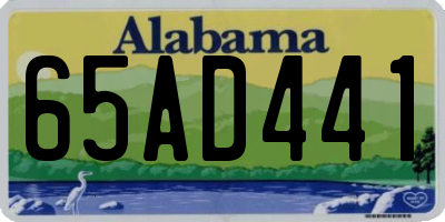 AL license plate 65AD441