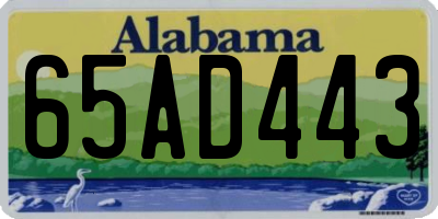 AL license plate 65AD443