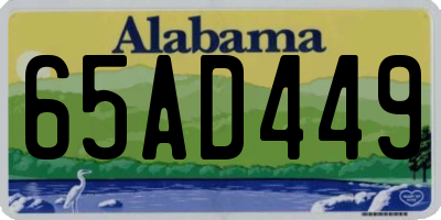 AL license plate 65AD449