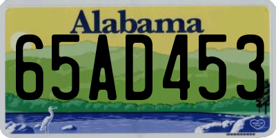 AL license plate 65AD453