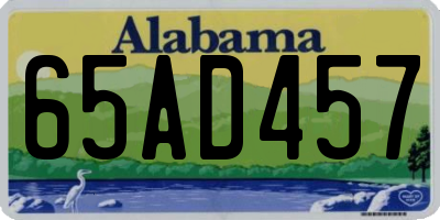 AL license plate 65AD457