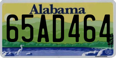 AL license plate 65AD464