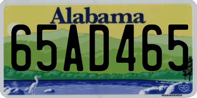 AL license plate 65AD465