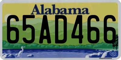 AL license plate 65AD466