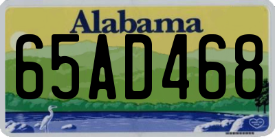 AL license plate 65AD468