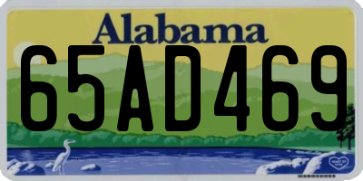 AL license plate 65AD469