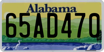 AL license plate 65AD470